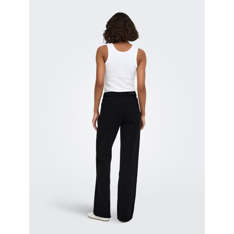 ONLY Juicy HW wide fit jeans - Black