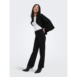 ONLY Juicy HW wide fit jeans - Black