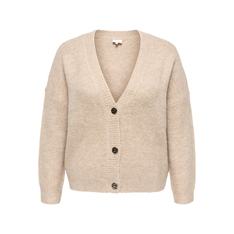 ONLY CARMAKOMA Zoey strik cardigan - Woodsmoke