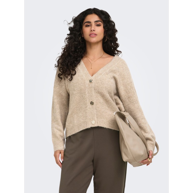 ONLY CARMAKOMA Zoey strik cardigan - Woodsmoke