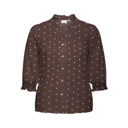 ONLY CARMAKOMA Raya 3/4 top - Deep Mahogany