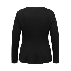 ONLY CARMAKOMA Kenya langærmet peplum top - Black