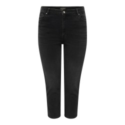 ONLY CARMAKOMA EMILY stretch HW ankel jeans - Washed Black