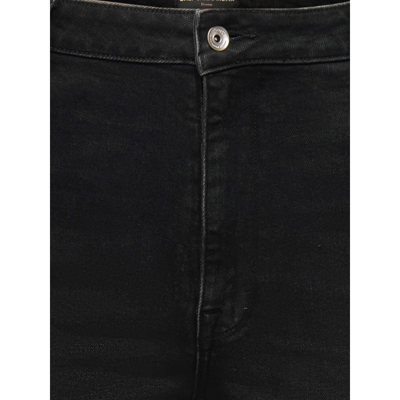 ONLY CARMAKOMA EMILY stretch HW ankel jeans - Washed Black