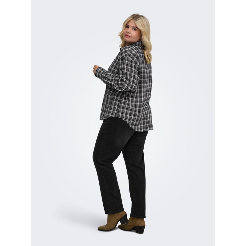 ONLY CARMAKOMA EMILY stretch HW ankel jeans - Washed Black