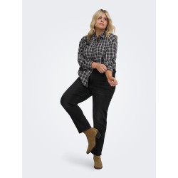 ONLY CARMAKOMA EMILY stretch HW ankel jeans - Washed Black