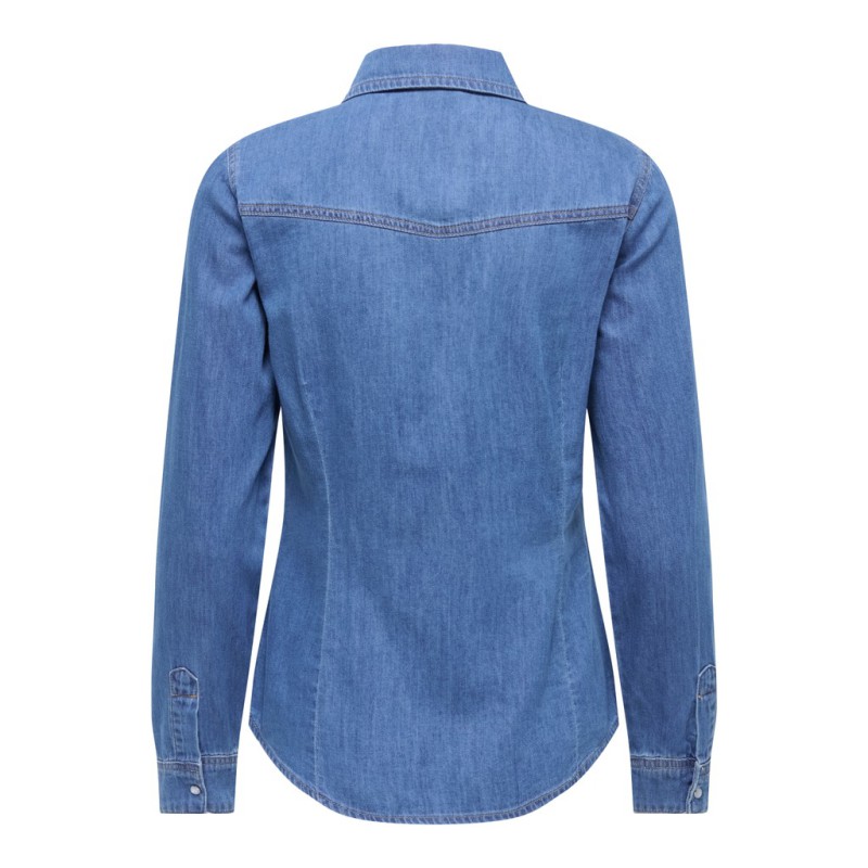 JDY Sandie denim skjorte - Medium Blue Denim