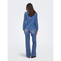 JDY Sandie denim skjorte - Medium Blue Denim