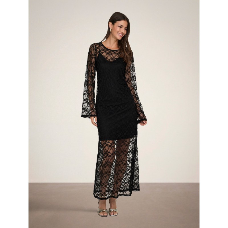 JDY Silvia lace maxi kjole -Black