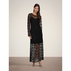 JDY Silvia lace maxi kjole -Black