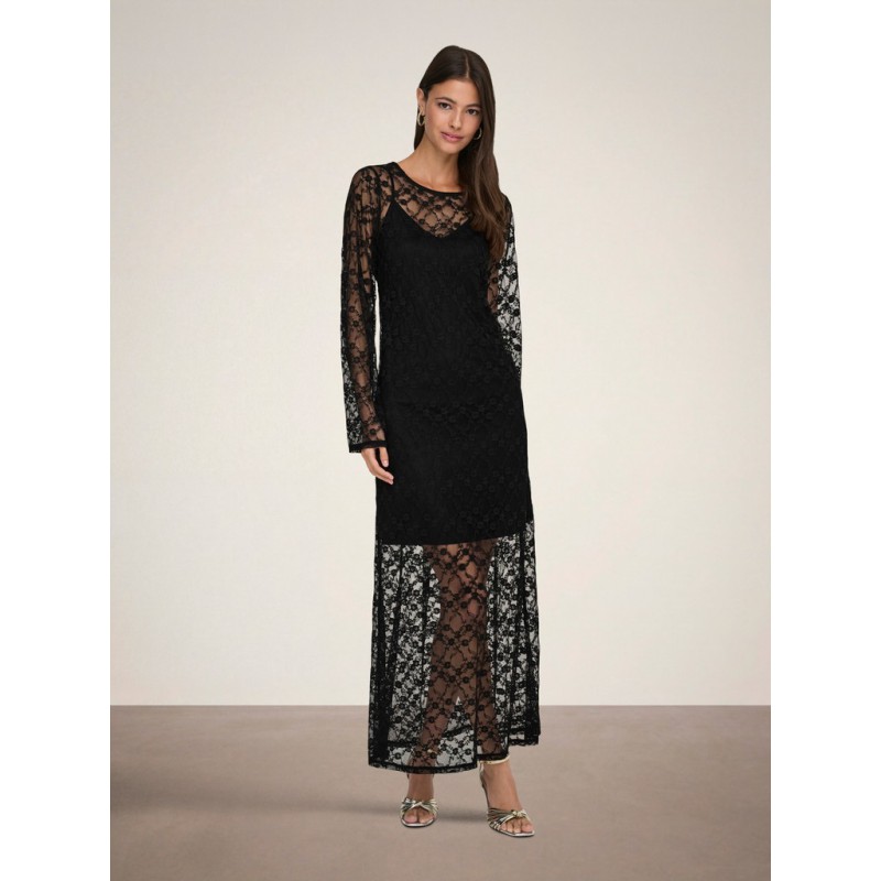 JDY Silvia lace maxi kjole -Black