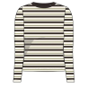 ONLY Elli langærmet stribet rib Top - Cloud Dancer/ Peat Moss/ Chocolatete Tort