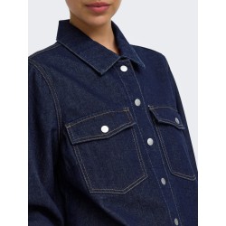 ONLY Belle denim skjorte - Dark Blue Denim