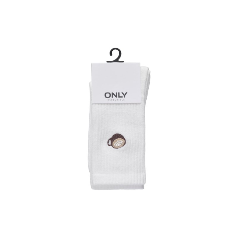ONLY Sophia Tennis Strømper - Cloud Dancer/Coffee