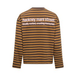 ONLY Freja langærmet T-shirt med striber - Bracken/Buckthorn