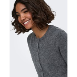 ONLY Olivia langærmet strik cardigan - Dark Grey Melange