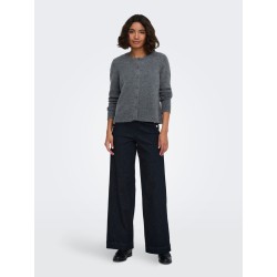 ONLY Olivia langærmet strik cardigan - Dark Grey Melange