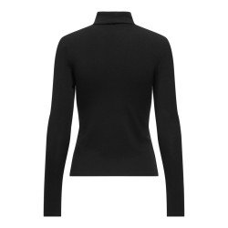 ONLY Glamour langærmet højhalset bluse - Black