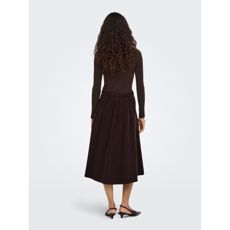 ONLY Glamour langærmet højhalset bluse - Black Coffee