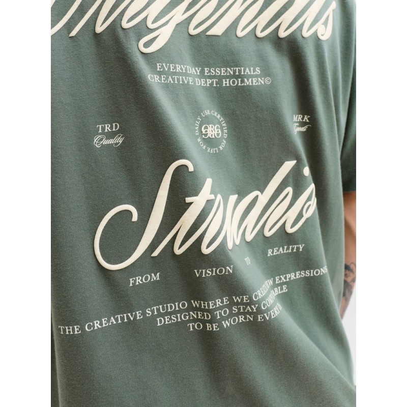JACK & JONES PLUS Norrebro typo T-shirt - Laurel Wreath