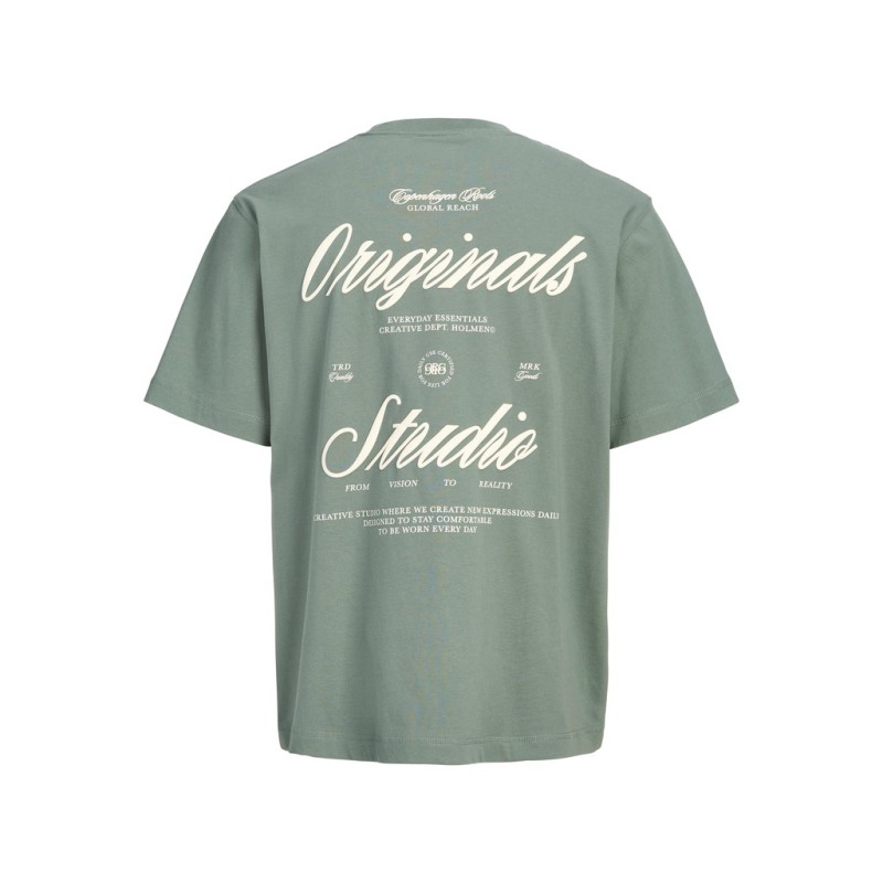 JACK & JONES PLUS Norrebro typo T-shirt - Laurel Wreath