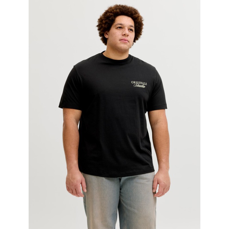 JACK & JONES PLUS Norrebro typo T-shirt - Black
