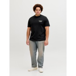 JACK & JONES PLUS Norrebro typo T-shirt - Black