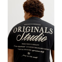JACK & JONES PLUS Norrebro typo T-shirt - Black