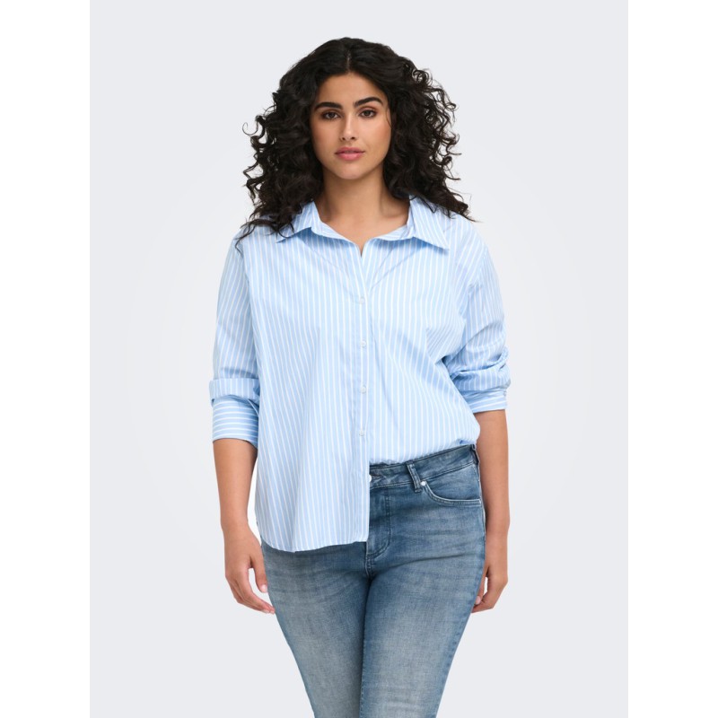 ONLY CARMAKOMA Oregon Alva skjorte - Soft Chambray