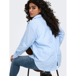 ONLY CARMAKOMA Oregon Alva skjorte - Soft Chambray