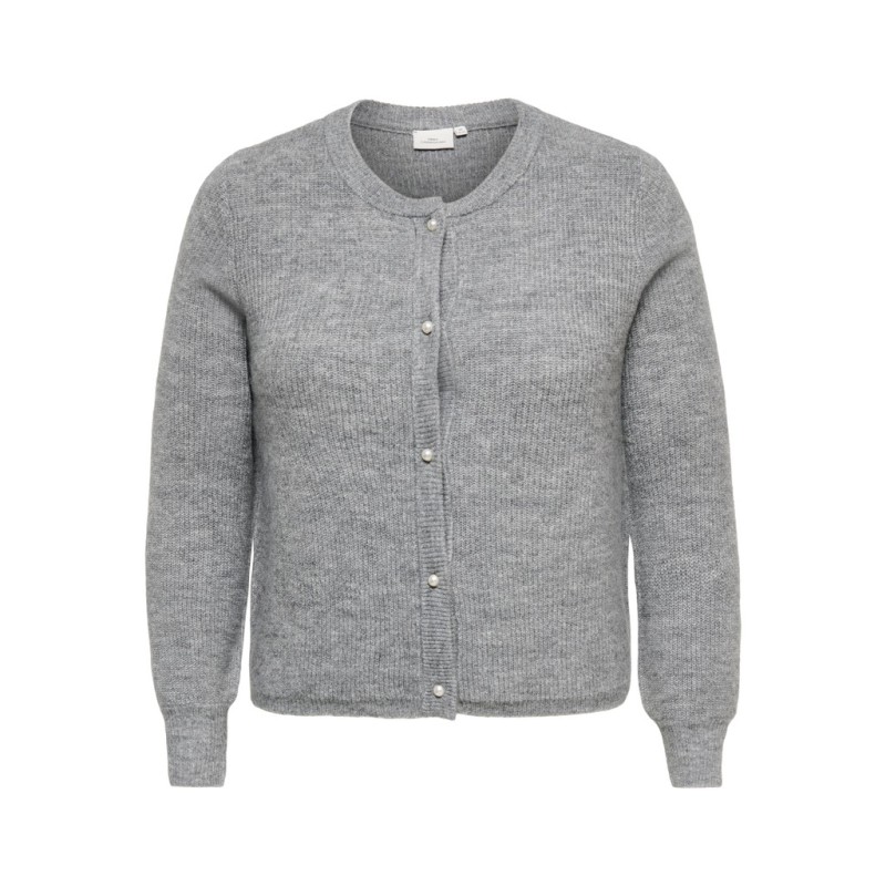 ONLY CARMAKOMA Rose strik cardigan - Medium Grey Melange