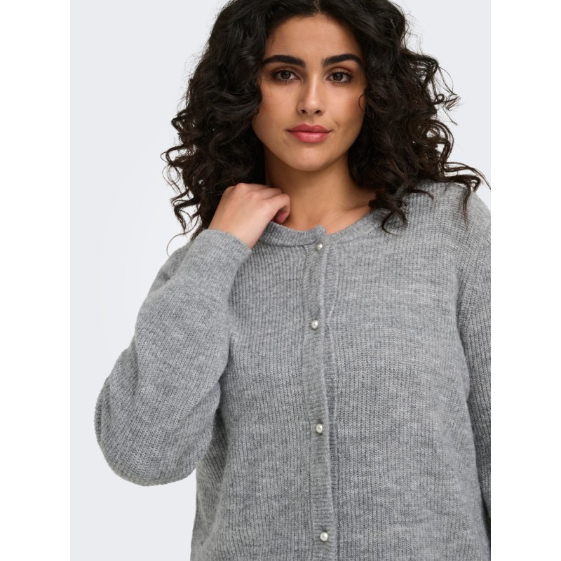 ONLY CARMAKOMA Rose strik cardigan - Medium Grey Melange