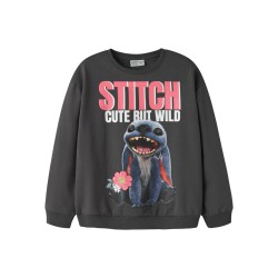 NAME IT Kids Jyni STITCH sweatshirt - Black Oyster
