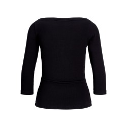 JJXX Teen Fiffi 3/4 boatneck T-shirt - Black