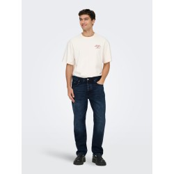 ONLY & SONS Edge straight fit jeans - Blue Black Denim
