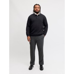JACK & JONES PLUS basic strikpolo - Black