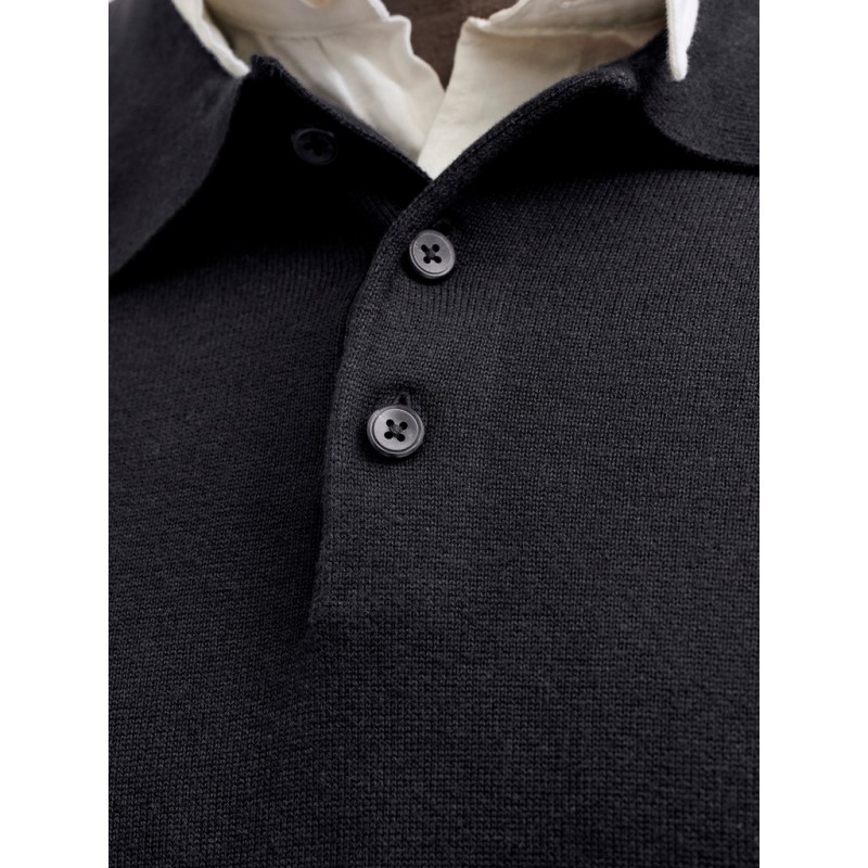 JACK & JONES PLUS basic strikpolo - Black
