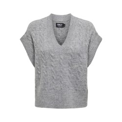 ONLY Melody strikvest - Medium Grey Melange