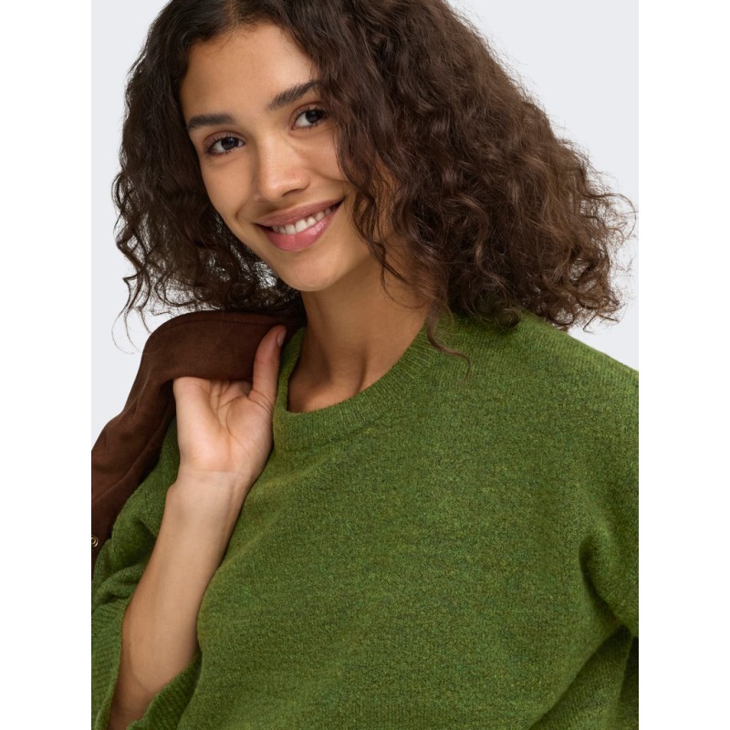 ONLY Simoni langærmet pullover - Forest Night Melange
