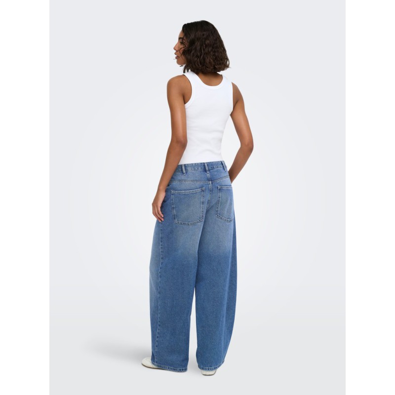 ONLY Ella-Amber baggy denim jeans - Medium Blue Denim