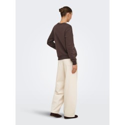 JDY Paris langærmet sweatshirt - Coffee Bean