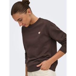 JDY Paris langærmet sweatshirt - Coffee Bean