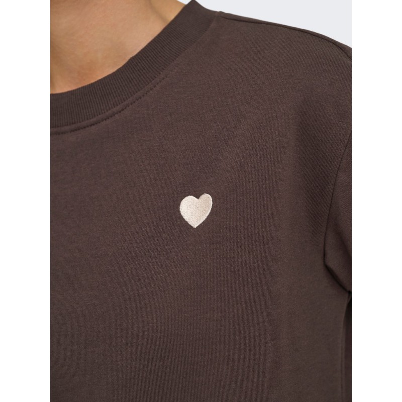 JDY Paris langærmet sweatshirt - Coffee Bean