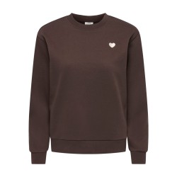 JDY Paris langærmet sweatshirt - Coffee Bean