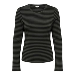JDY Mati basic langærmet bluse - Sepia / BLACK