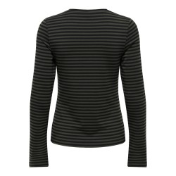 JDY Mati basic langærmet bluse - Sepia / BLACK