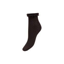 ONLY Olivia Strømper - Coffee Bean / CABLE & LACE