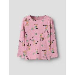 NAME IT MINI Ara pippi langærmet slim bluse - Lilas