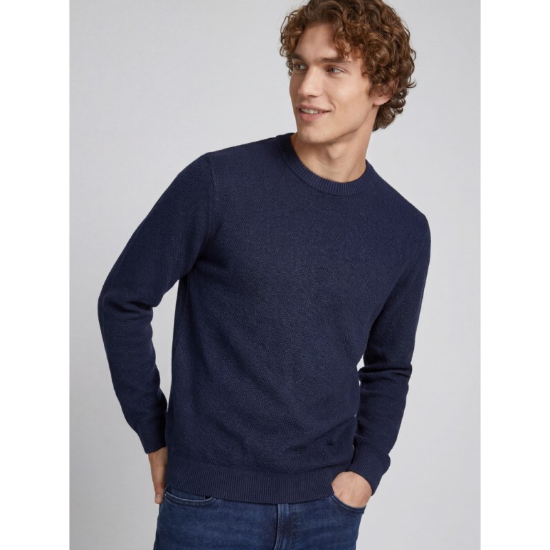 JJ REBEL Camden striktrøje - Navy Blazer