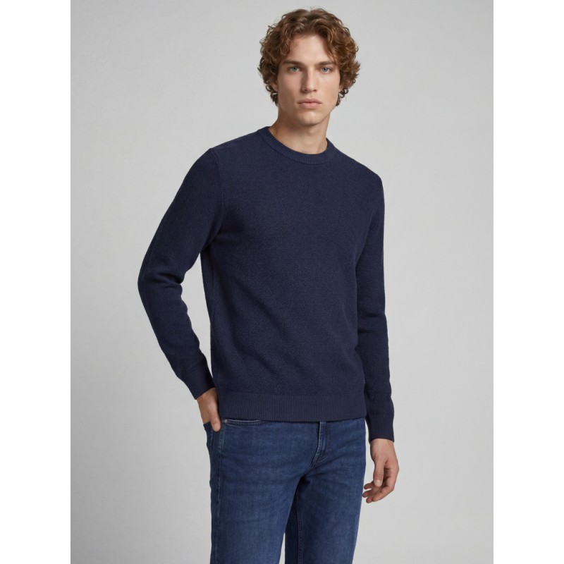 JJ REBEL Camden striktrøje - Navy Blazer